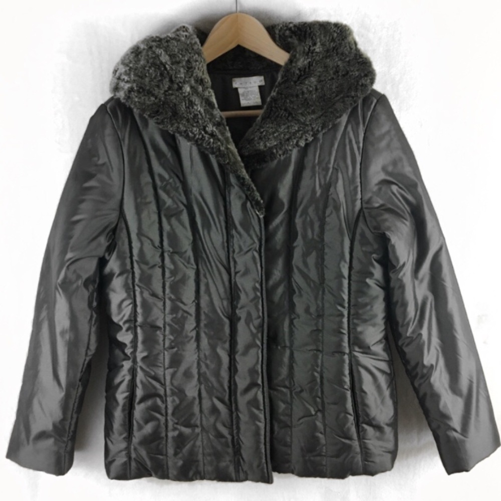 TWEEDS Ladies Hoodie Gray Puffer Coat Jacket